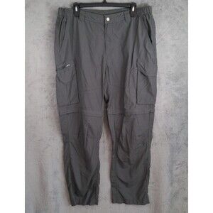 Columbia Kestrel Trail Convertible Pants Ripstop Men's 38x32 Gray Omni-Wick